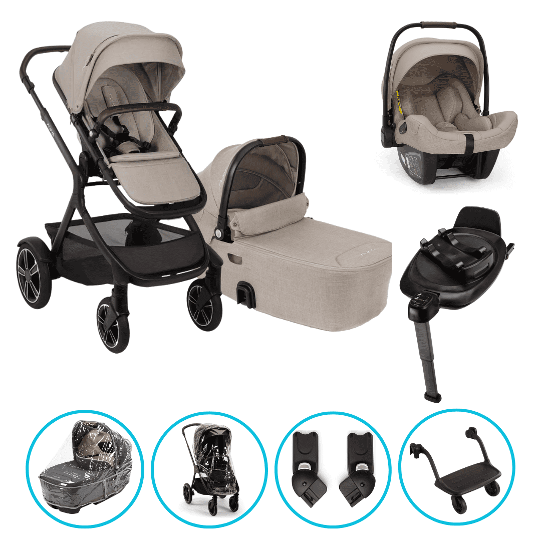 Nuna DEMI Next 8in1 Kinderwagen Set Chateau inkl. Pipa Next Chateau, Base Next und Riderboard