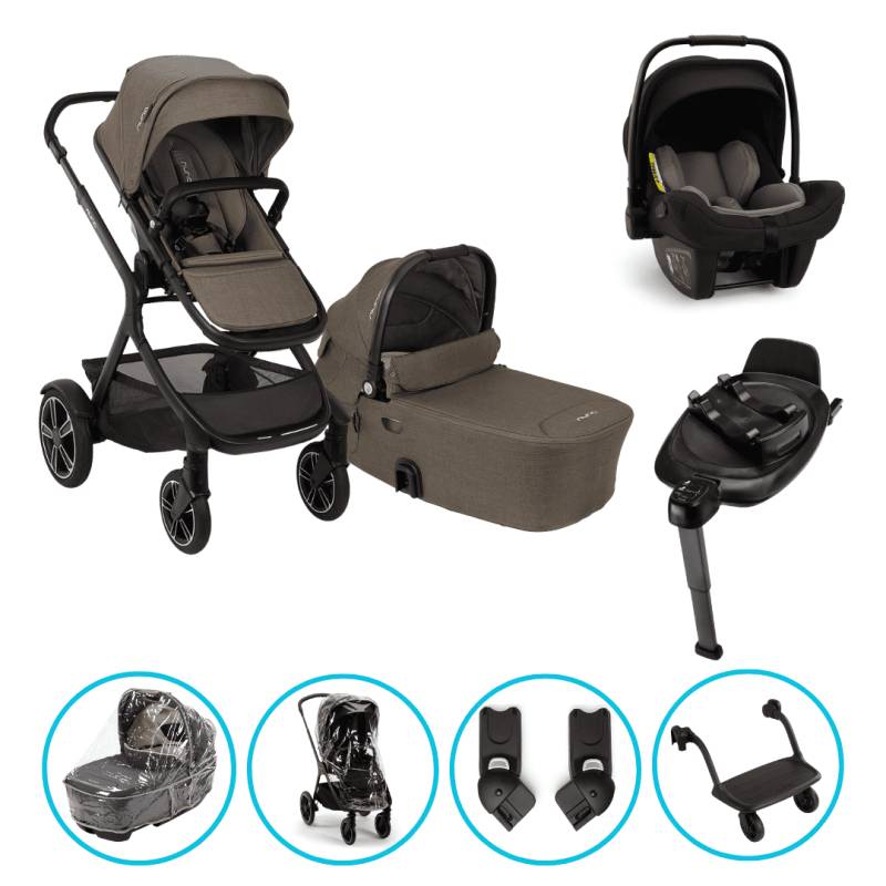 Nuna DEMI Next 8in1 Kinderwagen Set Pistachio inkl. Pipa Next Caviar-Chocolate, Base Next und Riderboard Nuna DEMI Next 8in1 Kinderwagen Set Pistachio inkl. Pipa Next Caviar-Chocolate, Base Next und Riderboard
