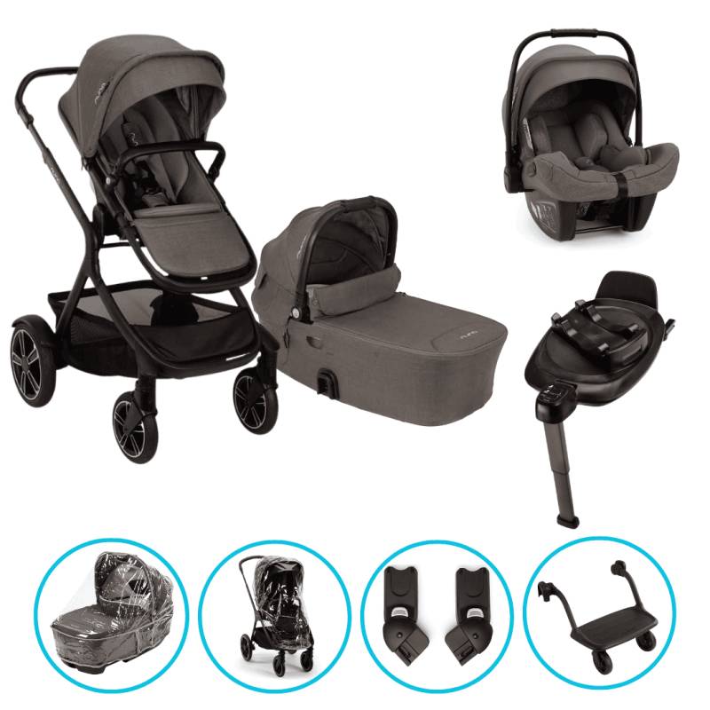 Nuna DEMI Next 8in1 Kinderwagen Set Thunder inkl. Pipa Next Thunder, Base Next und Riderboard Nuna DEMI Next 8in1 Kinderwagen Set Thunder inkl. Pipa Next Thunder, Base Next und Riderboard