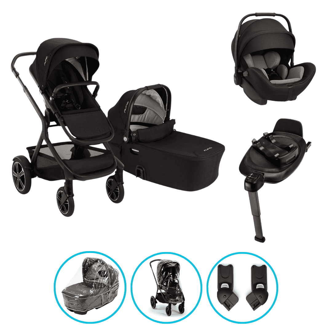 Nuna Demi Next 7in1 Kinderwagen Set Caviar inkl. Arra Flex Caviar und Base Next