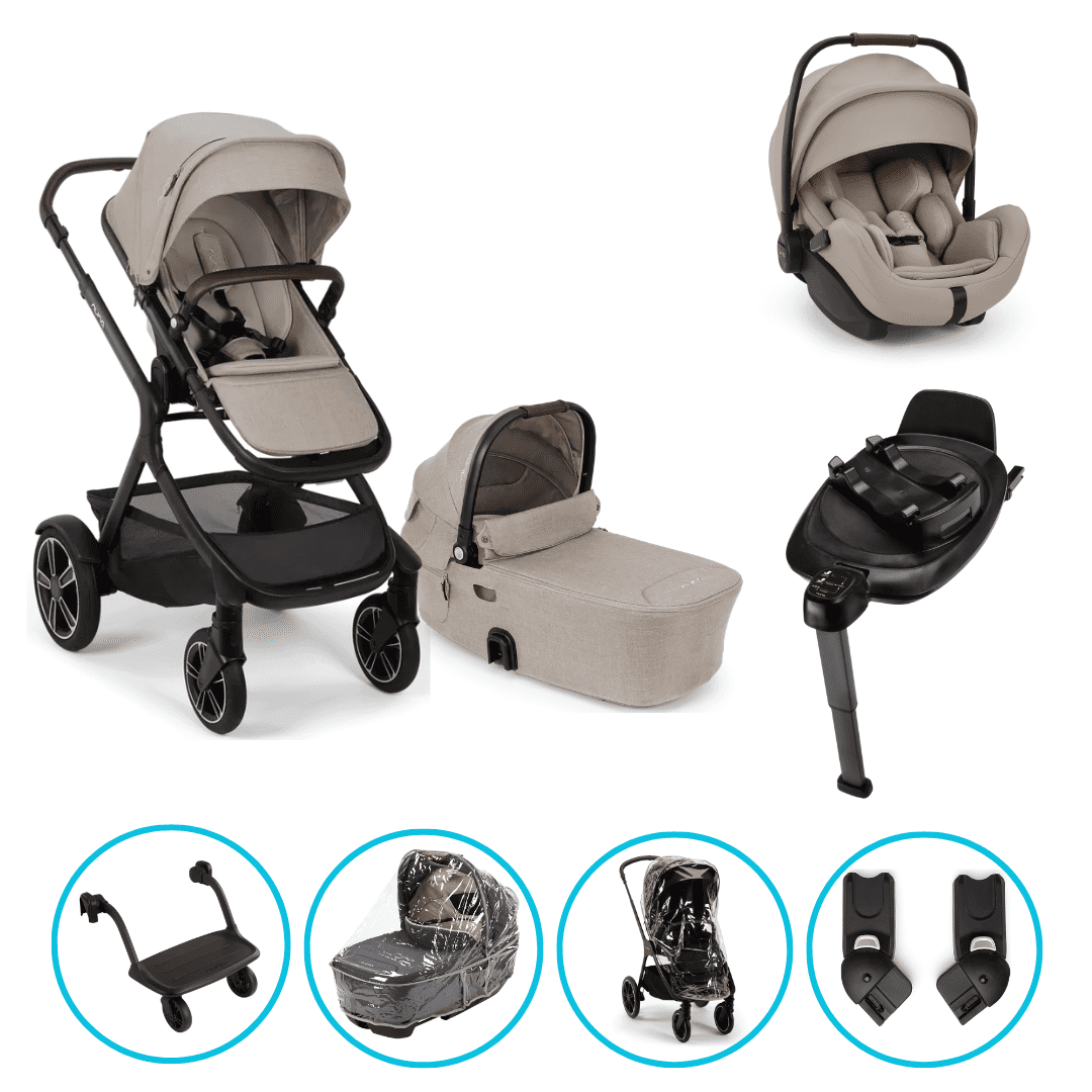 Nuna Demi Next 8in1 Kinderwagen Set Chateau inkl. Arra Flex Chateau, Base Next und Rider Board