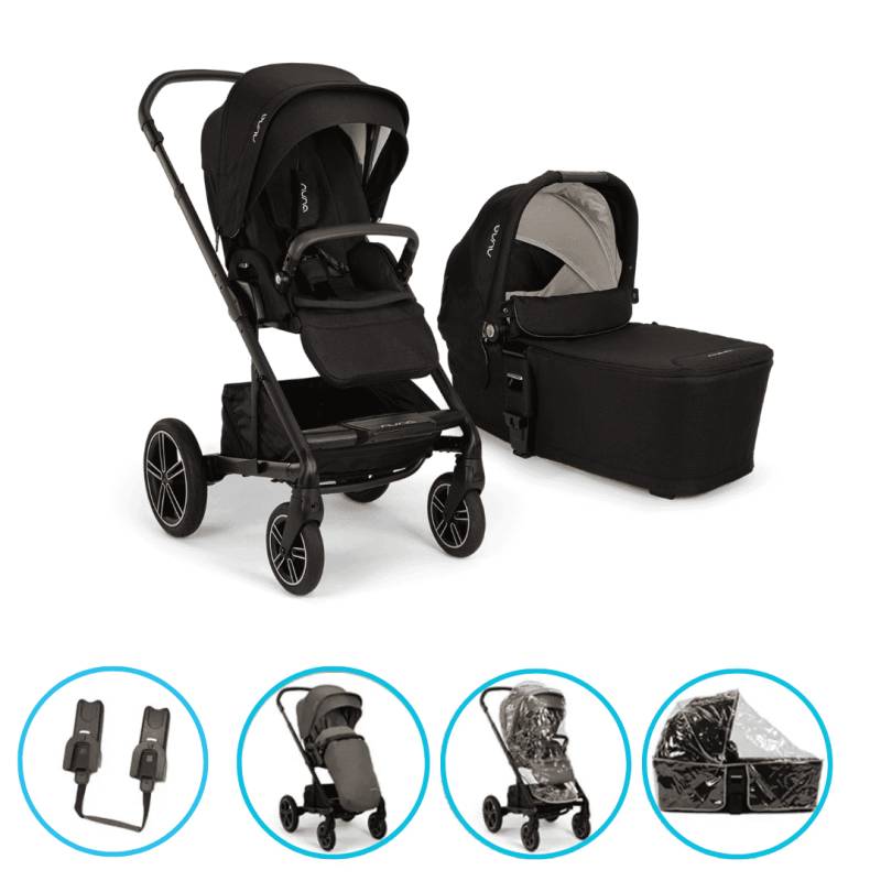 Nuna MIXX next 2in1 Kinderwagen Caviar inkl. gratis Zubehör