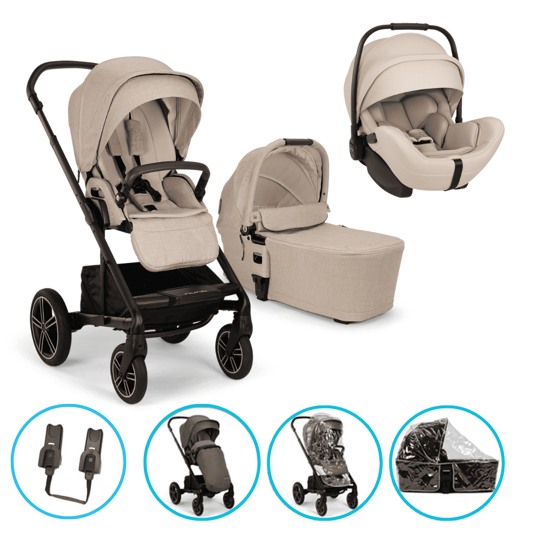 Nuna MIXX next 3in1 Kinderwagen Set Biscotti inkl. Arra flex Biscotti & gratis Zubehör