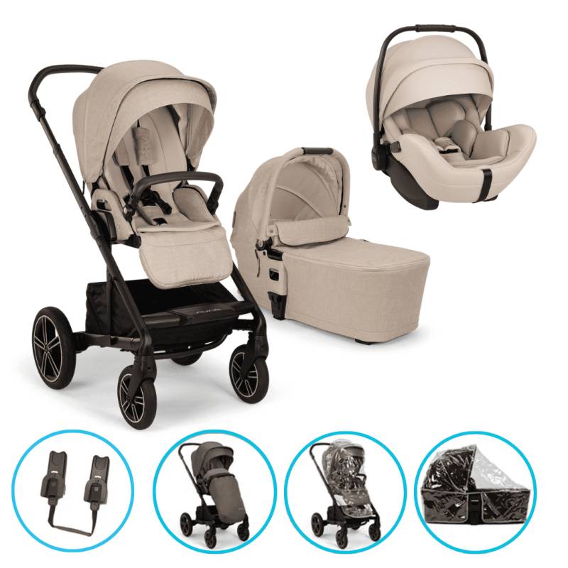Nuna MIXX next 3in1 Kinderwagen Set Biscotti inkl. Arra flex Biscotti & gratis Zubehör Nuna MIXX next 3in1 Kinderwagen Set Biscotti inkl. Arra flex Biscotti & gratis Zubehör