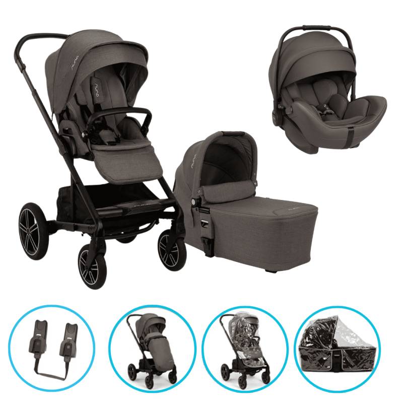Nuna MIXX next 3in1 Kinderwagen Set Thunder inkl. Arra flex Thunder & gratis Zubehör Nuna MIXX next 3in1 Kinderwagen Set Thunder inkl. Arra flex Thunder & gratis Zubehör