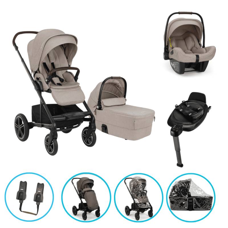 Nuna MIXX next 4in1 Kinderwagen Set Chateau inkl. Pipa Next Chateau, Base Next und gratis Zubehör