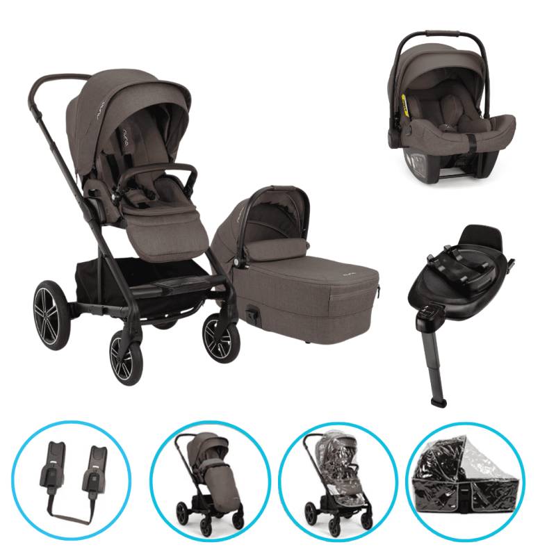 Nuna MIXX next 4in1 Kinderwagen Set Chestnut inkl. Pipa Next Chestnut, Base Next und gratis Zubehör Nuna MIXX next 4in1 Kinderwagen Set Chestnut inkl. Pipa Next Chestnut, Base Next und gratis Zubehör