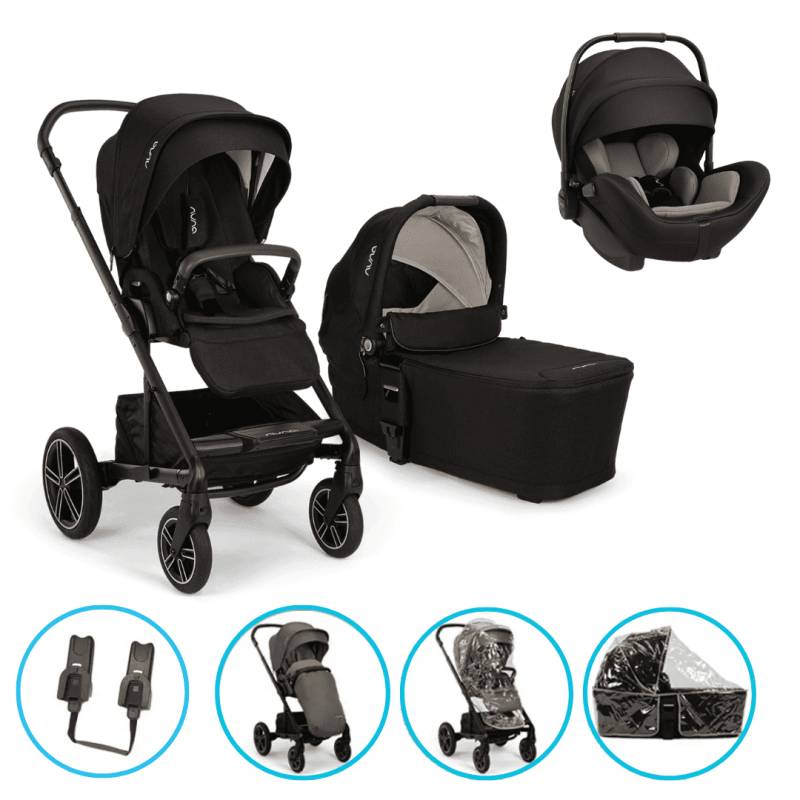Nuna MIXX next 7in1 Kinderwagen Set Caviar inkl. Arra flex Caviar & gratis Zubehör Nuna MIXX next 7in1 Kinderwagen Set Caviar inkl. Arra flex Caviar & gratis Zubehör