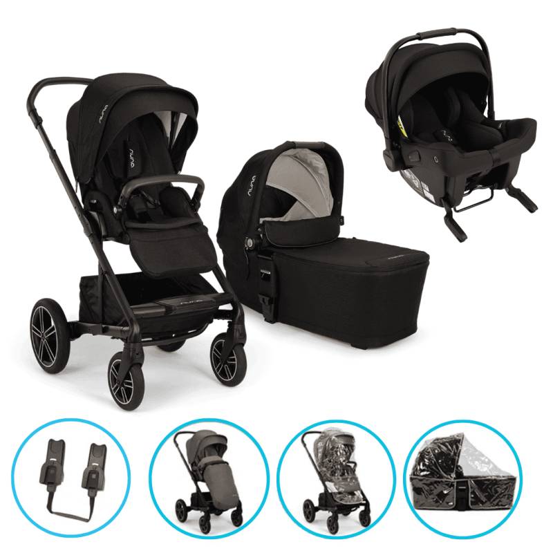 Nuna MIXX next 7in1 Kinderwagen Set Caviar inkl. Pipa Urbn Caviar-Chocolate und gratis Zubehör Nuna MIXX next 7in1 Kinderwagen Set Caviar inkl. Pipa Urbn Caviar-Chocolate und gratis Zubehör
