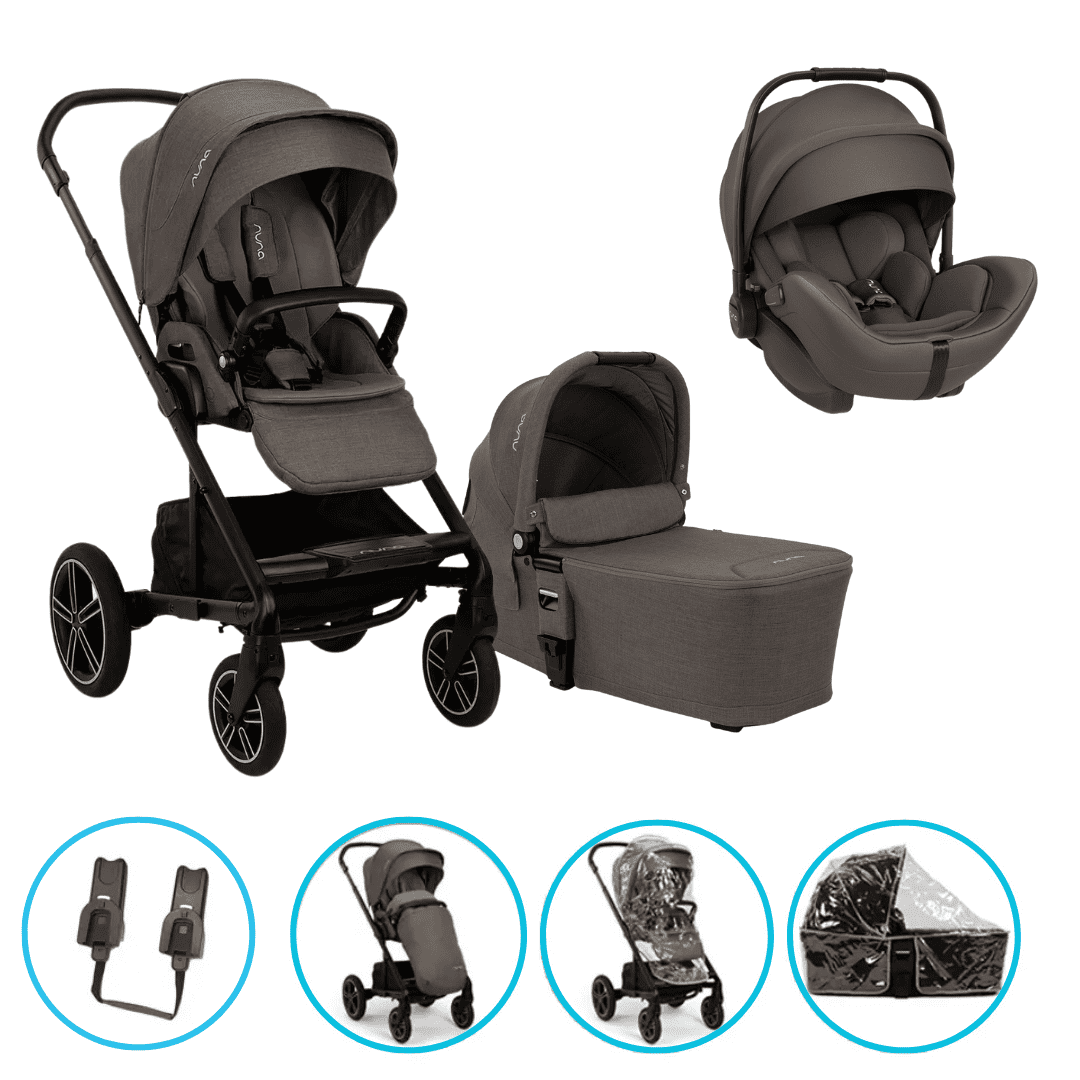 Nuna MIXX next 7in1 Kinderwagen Set Thunder inkl. Arra flex Thunder & gratis Zubehör