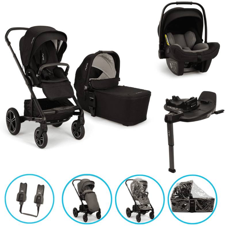 Nuna MIXX next 8in1 Kinderwagen Set Caviar inkl. Pipa Next Caviar-Chocolate, Base Curv und gratis Zubehör Nuna MIXX next 8in1 Kinderwagen Set Caviar inkl. Pipa Next Caviar-Chocolate, Base Curv und gratis Zubehör
