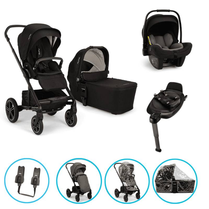 Nuna MIXX next 8in1 Kinderwagen Set Caviar inkl. Pipa Next Caviar-Chocolate, Base Next und gratis Zubehör Nuna MIXX next 8in1 Kinderwagen Set Caviar inkl. Pipa Next Caviar-Chocolate, Base Next und gratis Zubehör