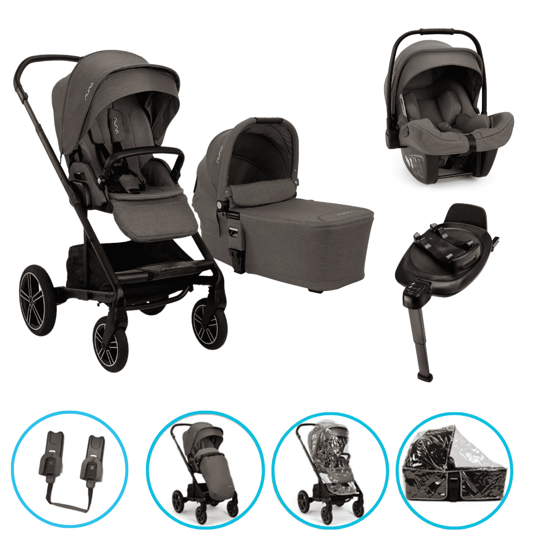 Nuna MIXX next 8in1 Kinderwagen Set Thunder inkl. Pipa Next Thunder, Base Next und gratis Zubehör Nuna MIXX next 8in1 Kinderwagen Set Thunder inkl. Pipa Next Thunder, Base Next und gratis Zubehör