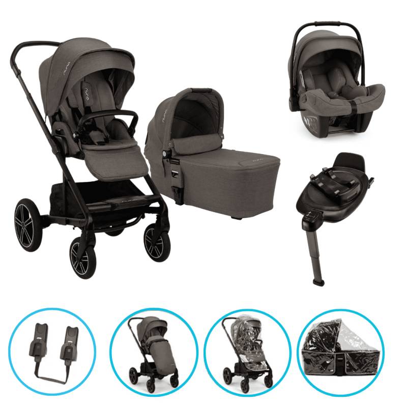 Nuna MIXX next 8in1 Kinderwagen Set Thunder inkl. Pipa Next Thunder, Base Next und gratis Zubehör Nuna MIXX next 8in1 Kinderwagen Set Thunder inkl. Pipa Next Thunder, Base Next und gratis Zubehör
