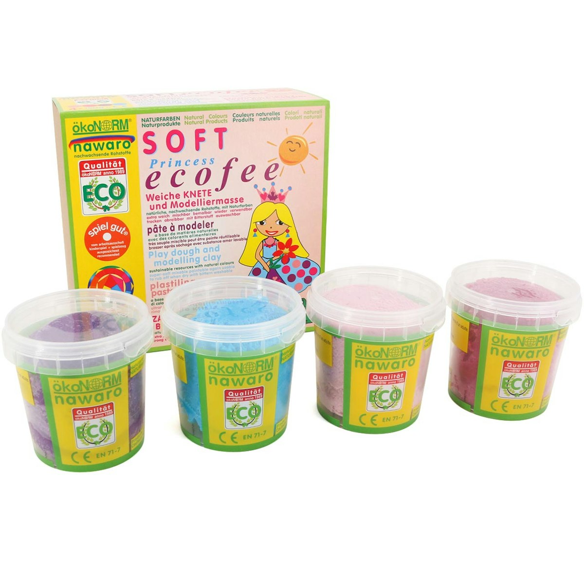 Öko-Knete aus natürlichen Rohstoffen – Princess 4er Set