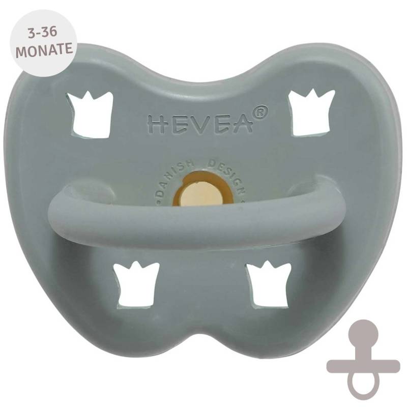 Öko Schnuller Naturkautschuk rund 3-36 M. Krone grau Öko Schnuller Naturkautschuk rund 3-36 M. Krone grau