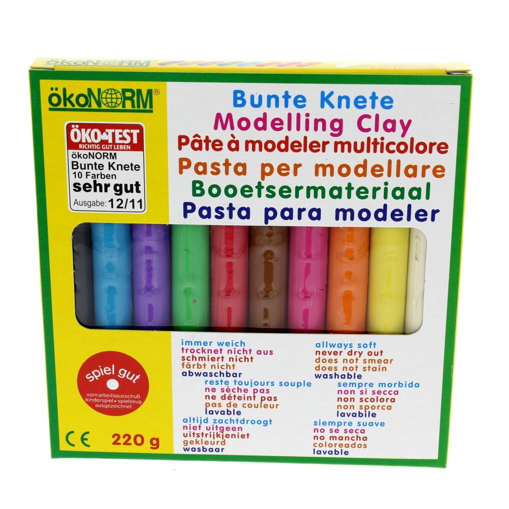 Ökonorm - ökoNorm Bunte Knete,Schtl.10 Farben
