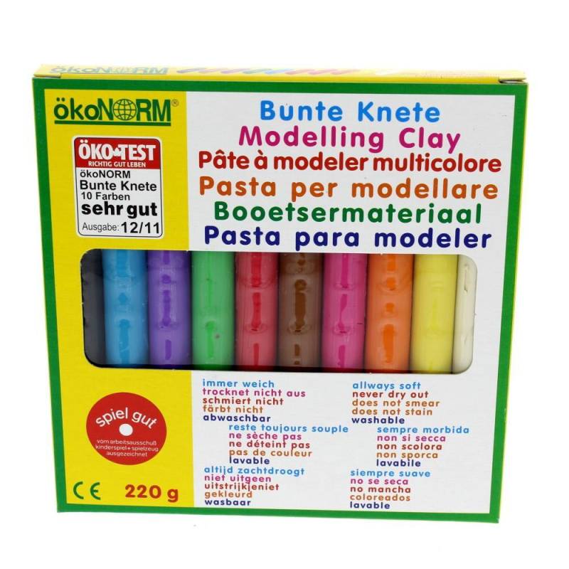 Ökonorm - ökoNorm Bunte Knete,Schtl.10 Farben