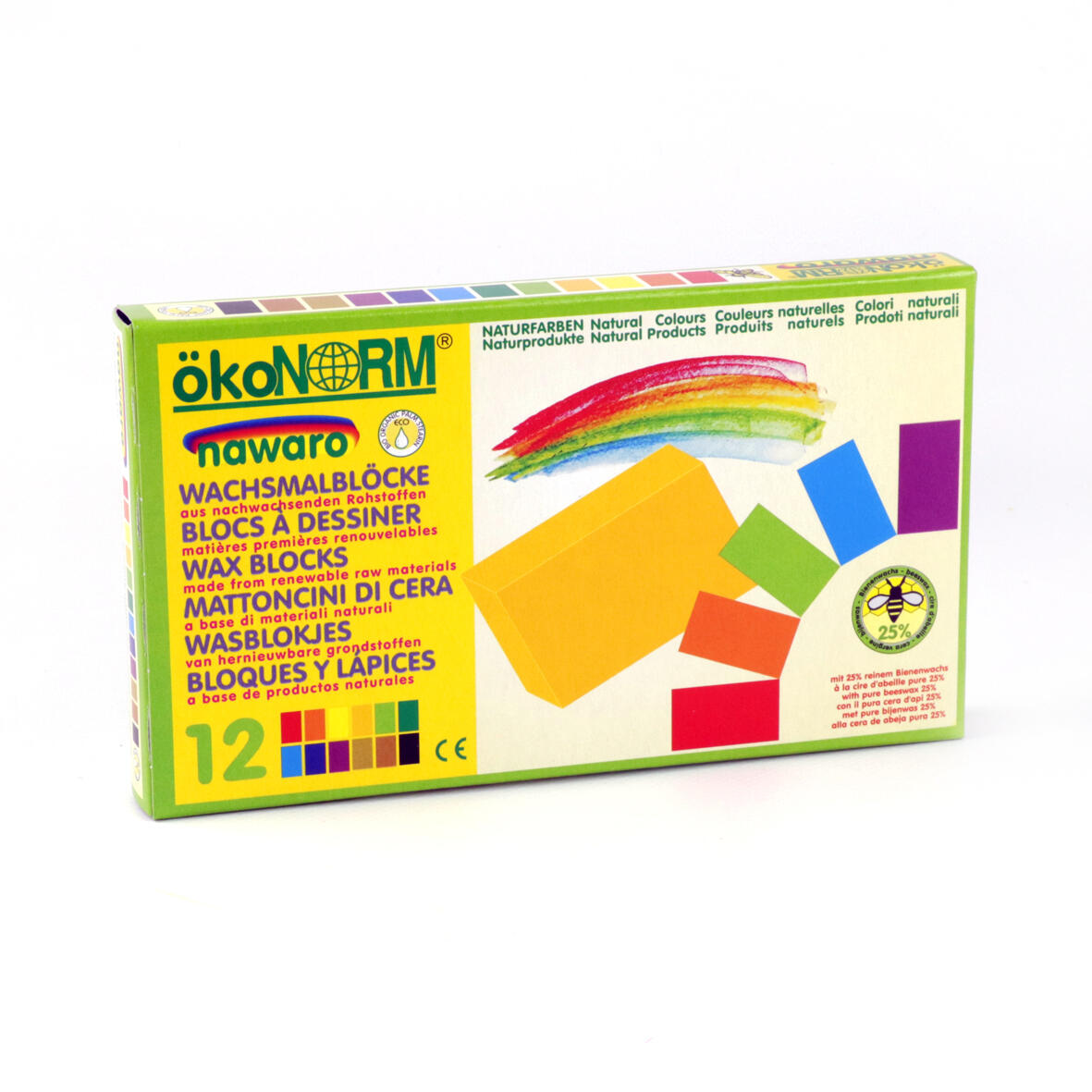 Ökonorm - ökoNorm Wachsmalblöcke Schtl.mit 12 Farben