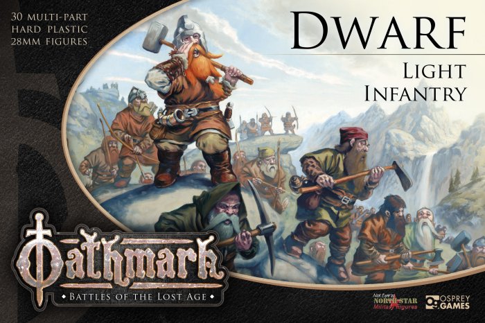 Oathmark Dwarf Light Infantry plastic figures 30 infanterie fantasy 28mm Zwerge