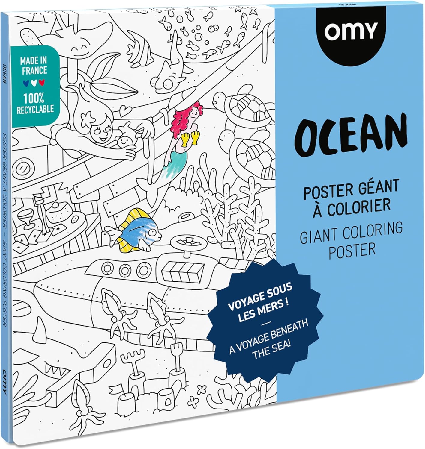 Omy - Poster z. Ausmalen Ocean 70 x 100 cm