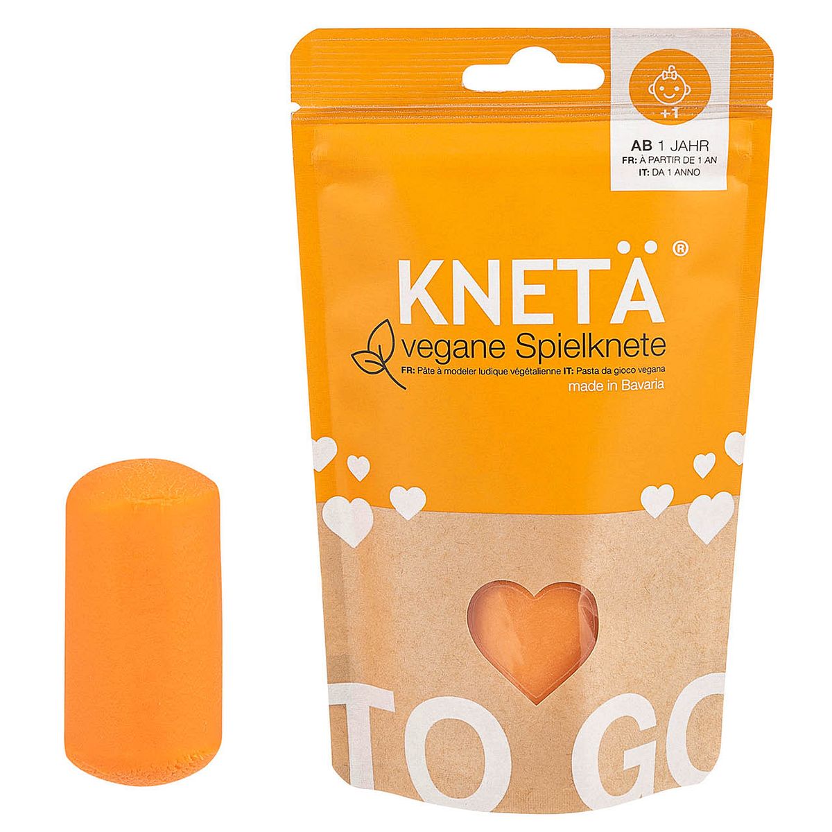 Orange Knete ab 1 Jahr, 100g Beutel Orange Knete ab 1 Jahr, 100g Beutel