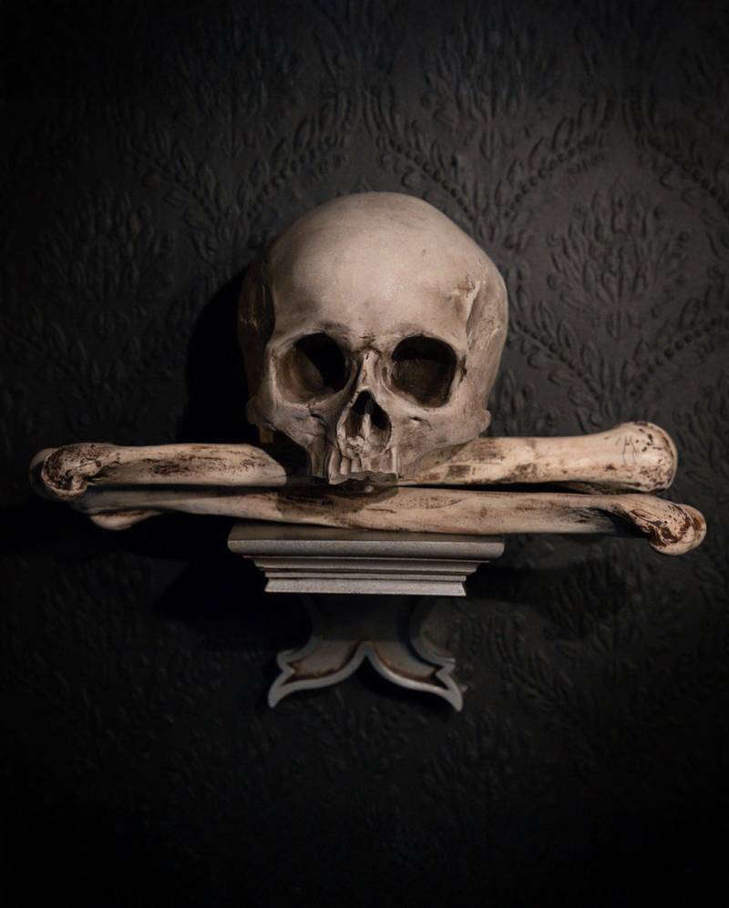 Ossuary Skull Gebeinhaus Konsole - Silver Edition 27cm Ossuary Skull Gebeinhaus Konsole - Silver Edition 27cm
