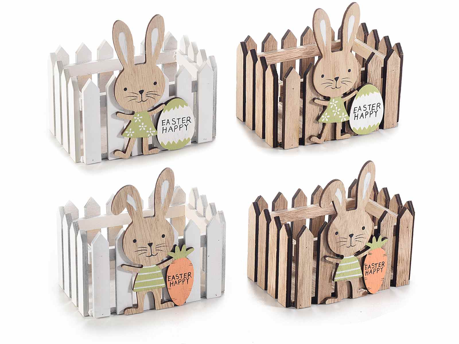 Osterkorb Hase  Mix - 4 Stück