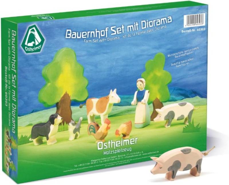 Ostheimer - Bauernhof-Set mit Diorama 8-tlg. - Sonderpreis!
