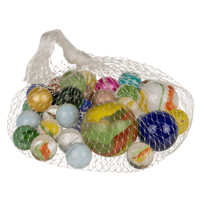 Out of the blue - Glas-Murmeln im Netz