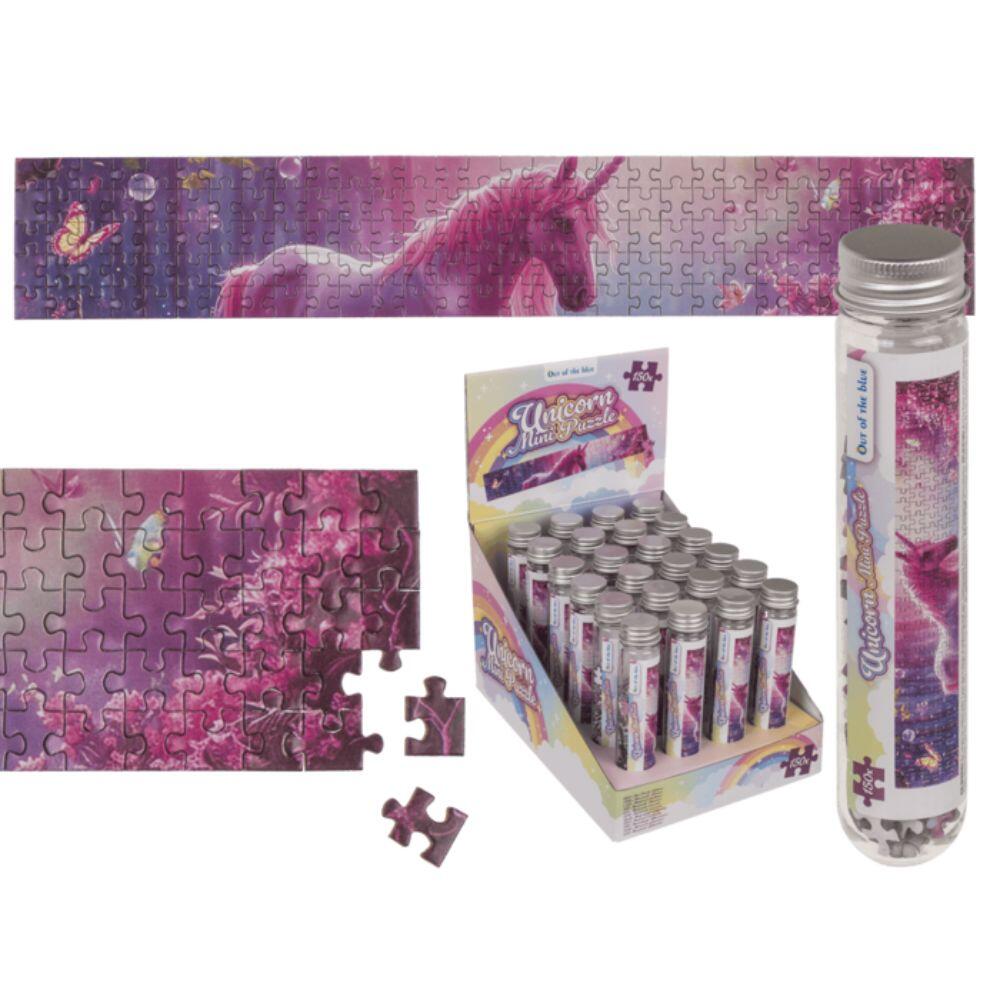 Out of the blue - Mini-Puzzle Einhorn in der Röhre,150 Teile