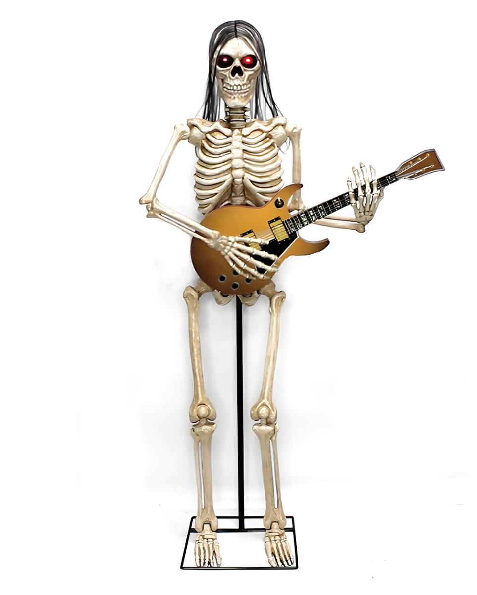 Ozzy Rockstar Skelett mit Sound, Licht & Bewegung 152cm