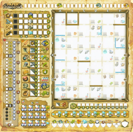 Paper Dungeons - 1 abwischbare Punktekarte