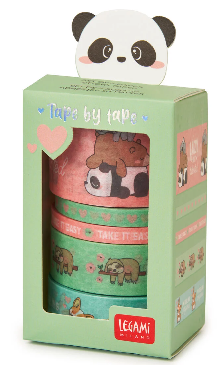 Papier-Klebebänder - Tape bei Tape Washi Tape 5er-Set Cute Animals Radierer, Anspitzer + Co.