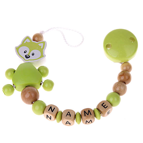 Personalisierte Schnullerkette Fuchs lemon (Bastelset)