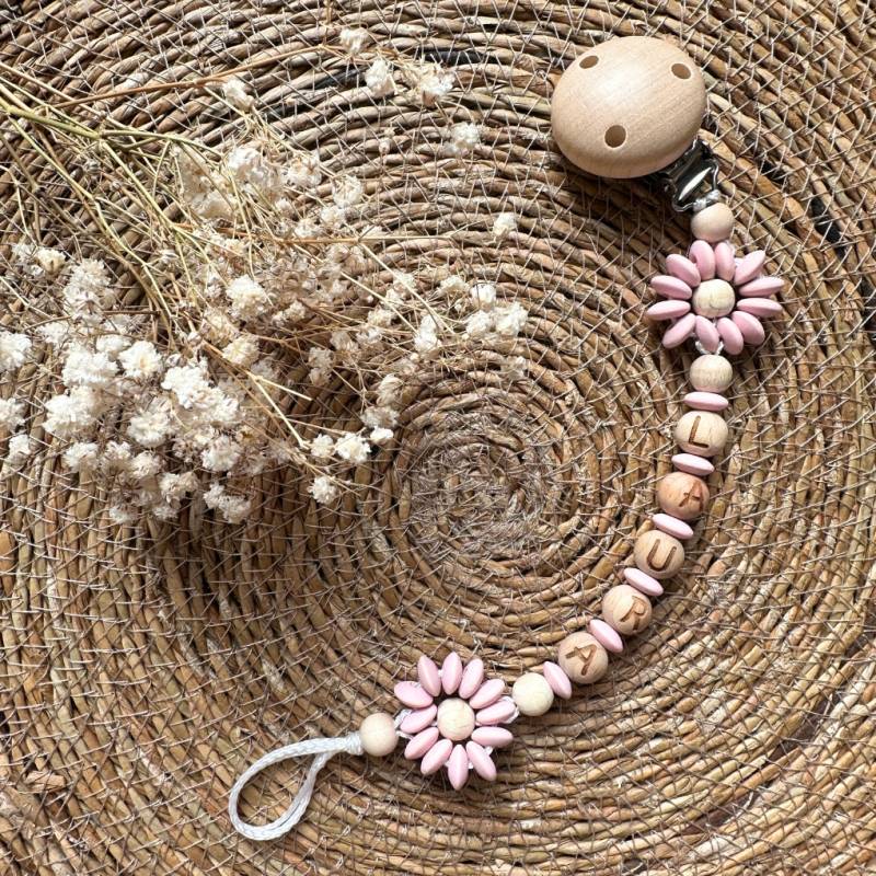 Personalisierte Schnullerkette "Pastellblüte Rosé" • Bastelset Personalisierte Schnullerkette "Pastellblüte Rosé" • Bastelset