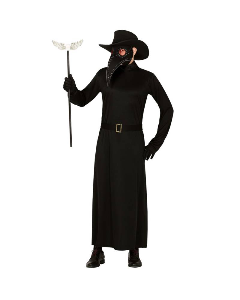 Pest Arzt Kostüm mit Schnabelmaske und Hut für Herren Pest Arzt Kostüm mit Schnabelmaske und Hut für Herren
