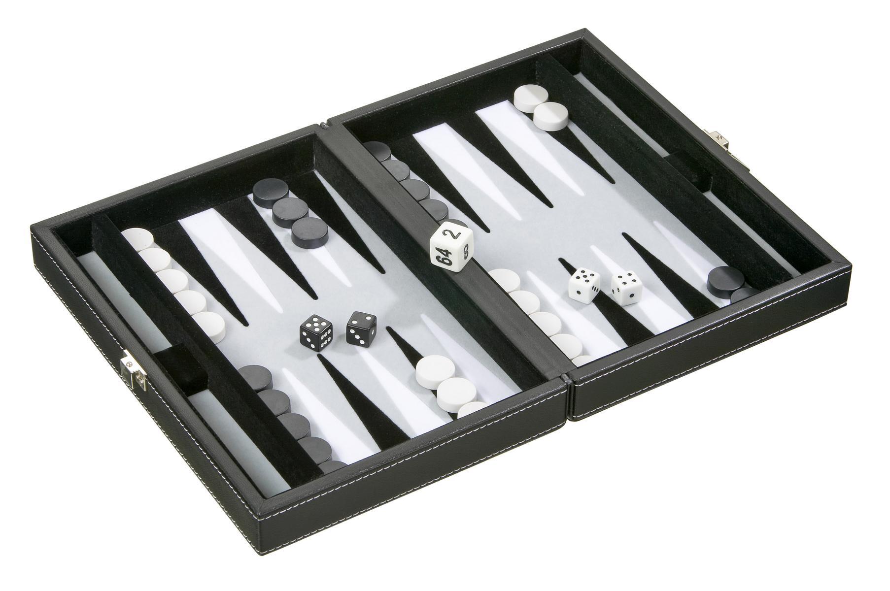 Philos - Backgammon Koffer klein grau/Magnetisch Philos - Backgammon Koffer klein grau/Magnetisch
