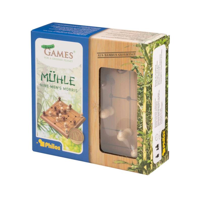 Philos - Mühle mini Reisespiel Bambus Philos - Mühle mini Reisespiel Bambus