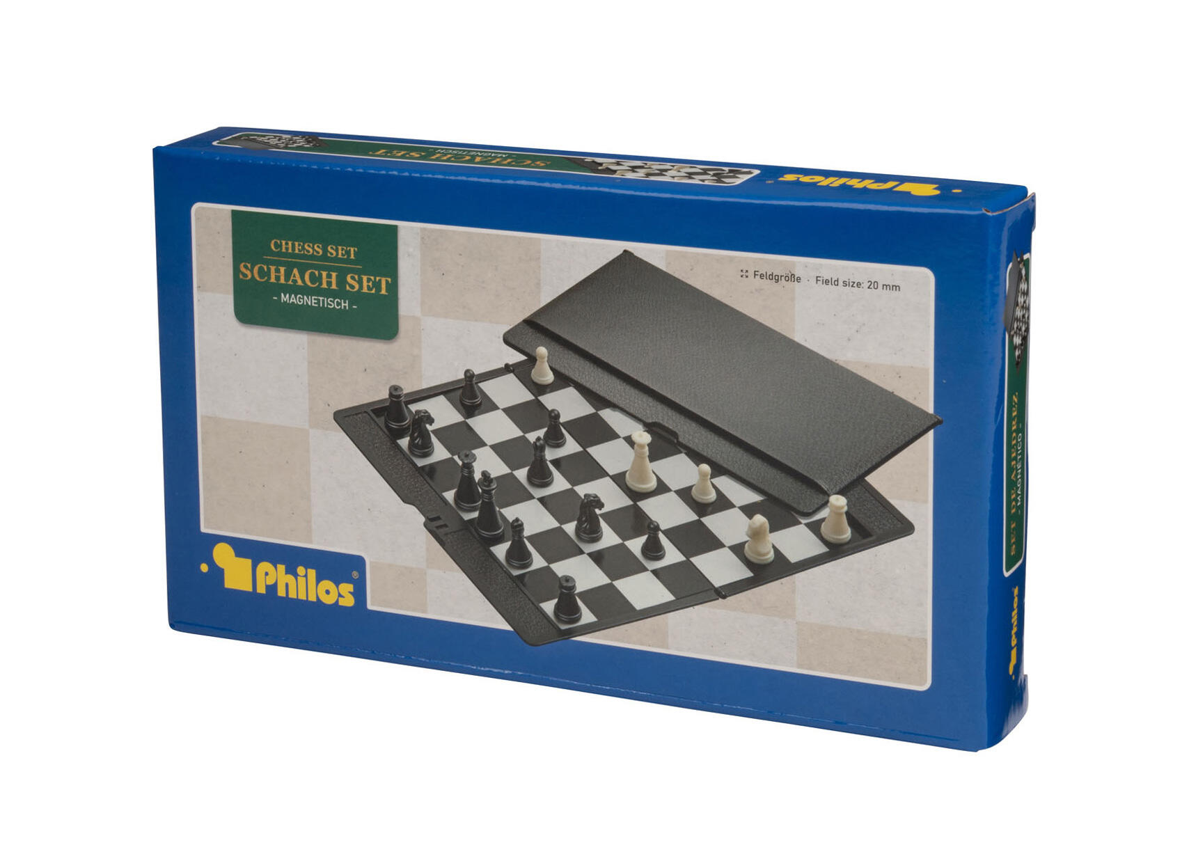 Philos - Schach, Kunststoff, Reisespiel, mit Schachfiguren, magnetisch