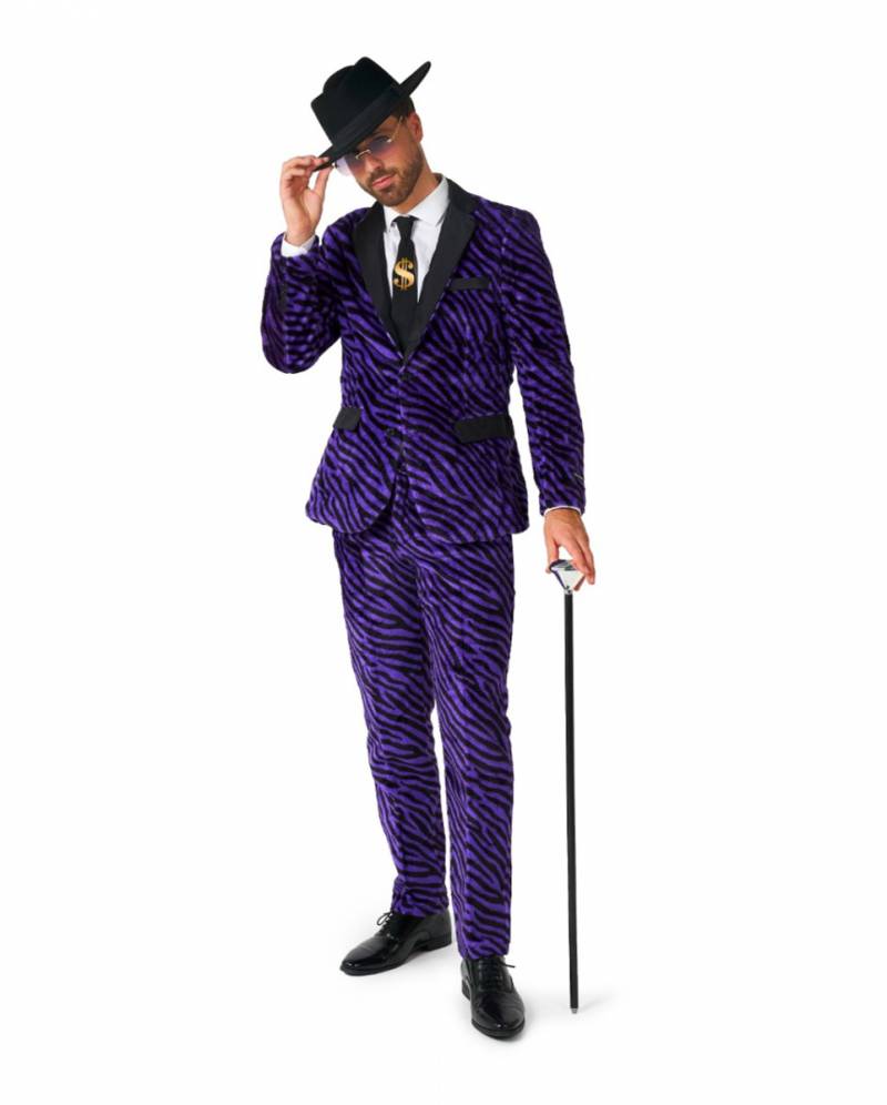 Pimp Faux Fur Zebra Anzug - Suitmeister XL Pimp Faux Fur Zebra Anzug - Suitmeister XL