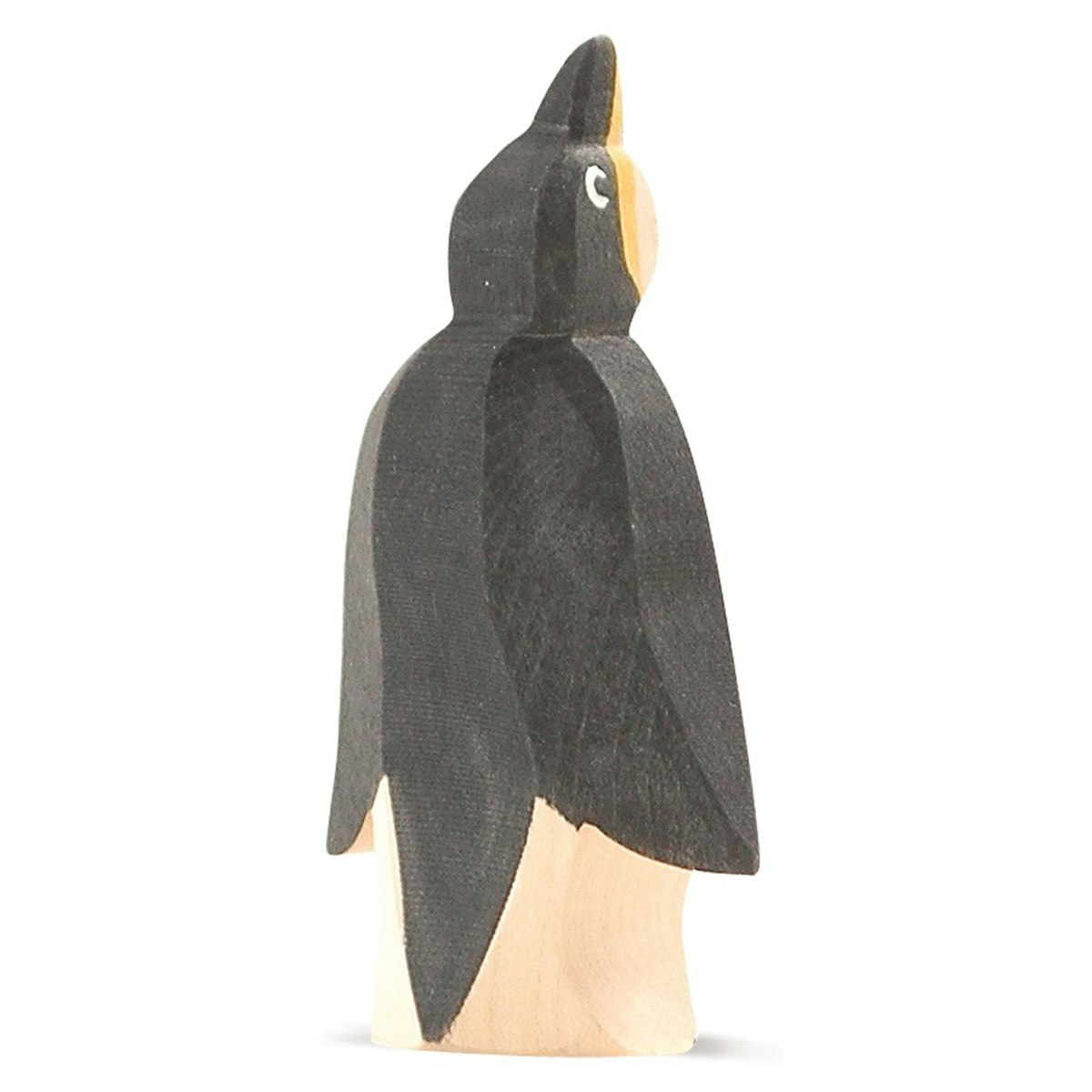 Pinguin Kopf hoch Holzfigur 9 cm