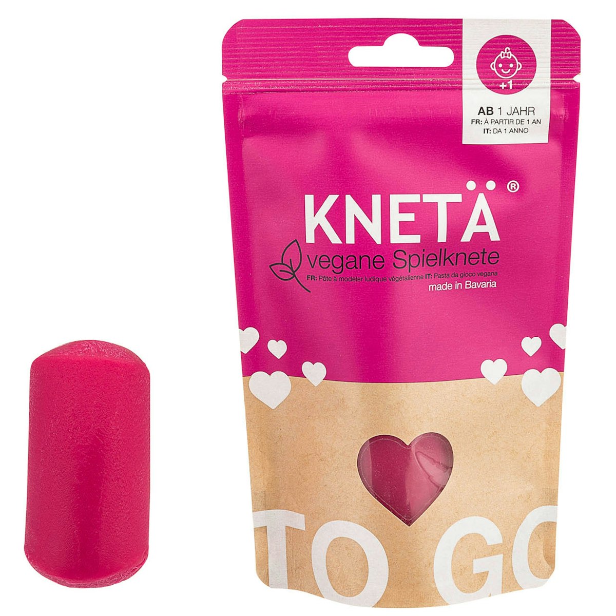 Pinke Knete ab 1 Jahr, 100g Beutel