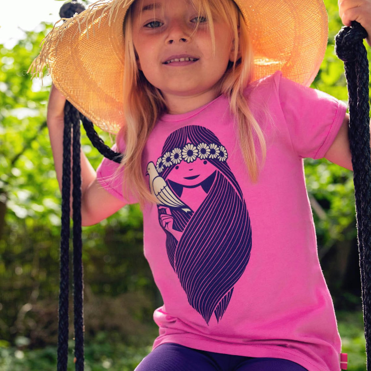 Pinkes T-Shirt Wikinger Mädchen 104