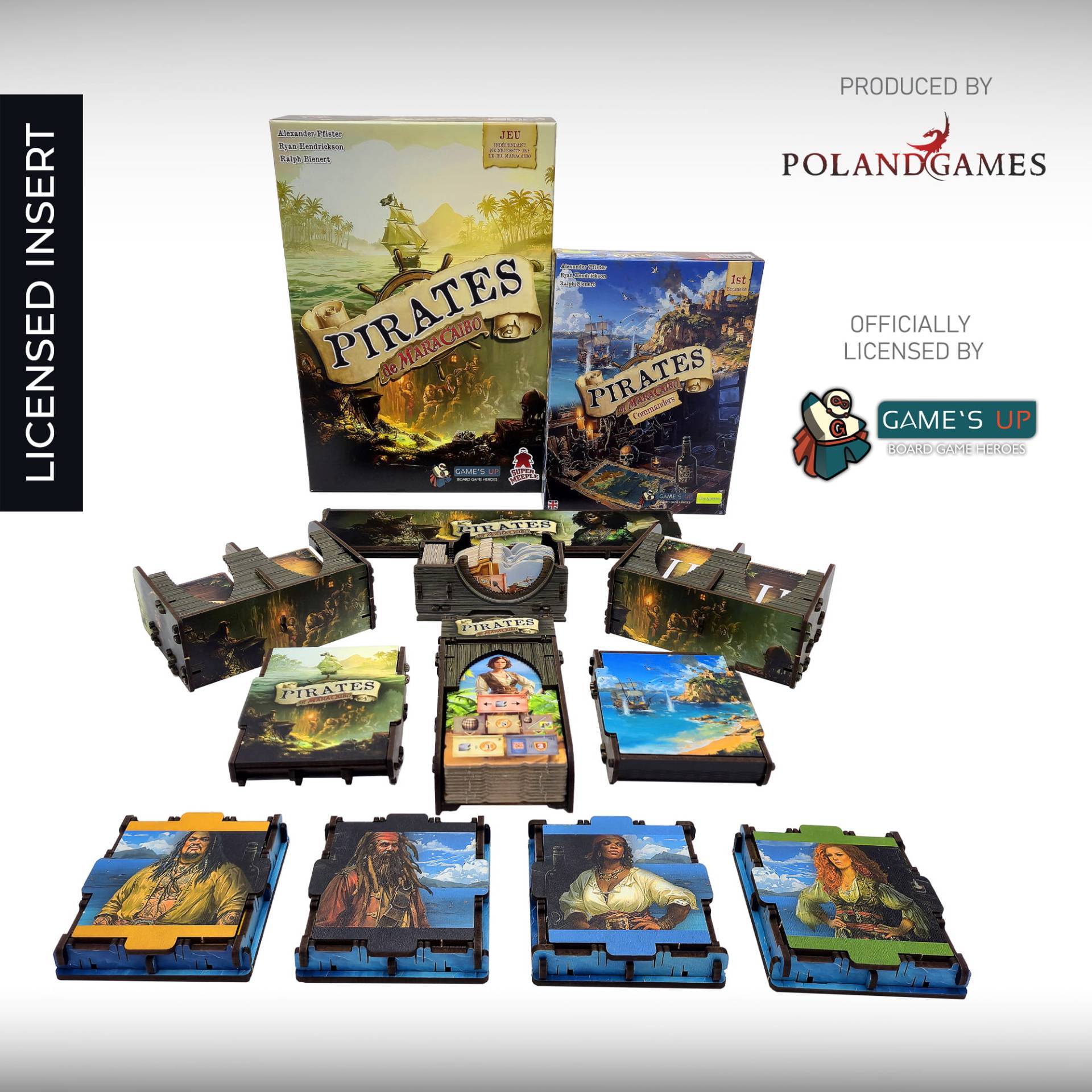 Pirates of Maracaibo + Erweiterung - Deluxe Insert aus Holz (UV-Print)