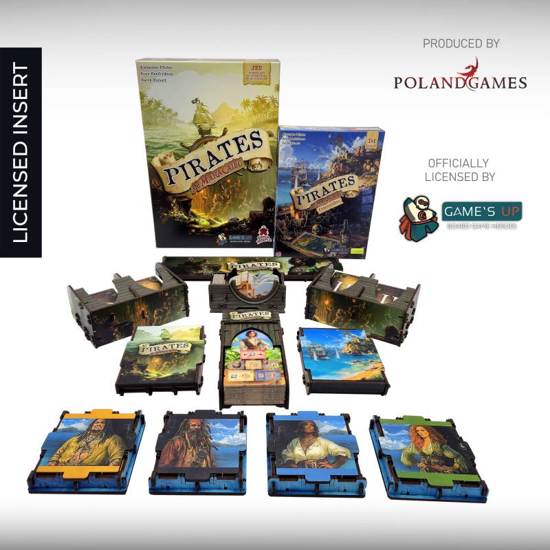 Pirates of Maracaibo + Erweiterung - Deluxe Insert aus Holz (UV-Print)