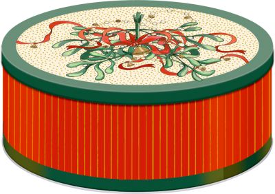 Plätzchendose oval - Festliche Weihnachten Plätzchendose oval - Festliche Weihnachten