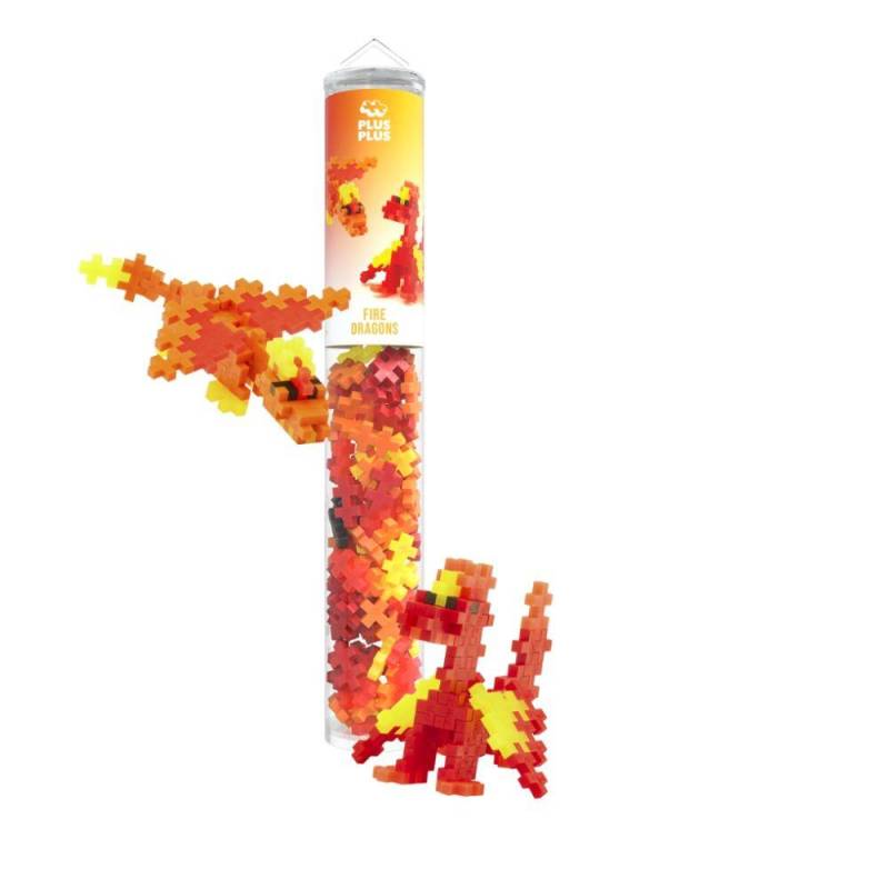Plus-Plus - 100 Kreativ Bausteine Feuer Drache