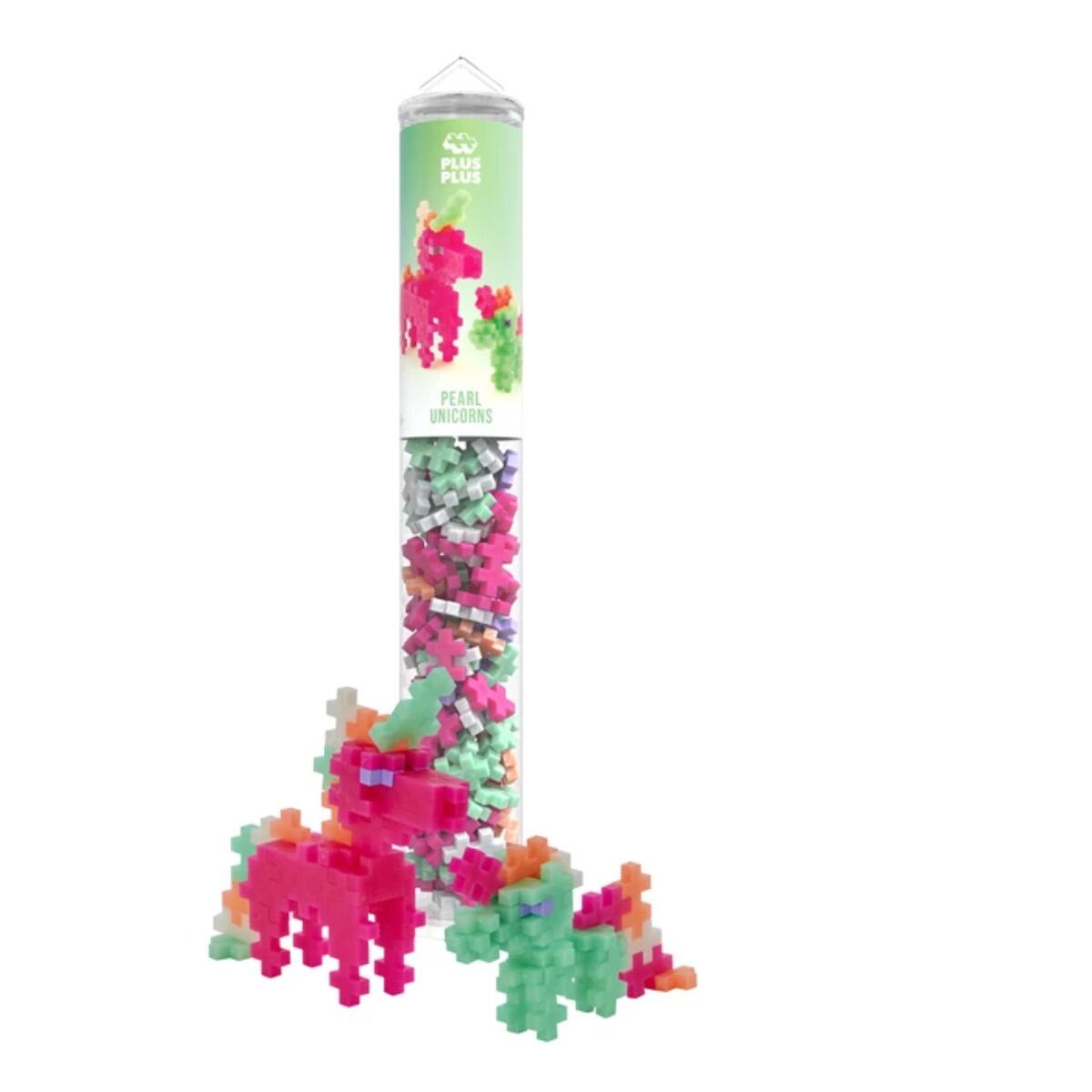 Plus-Plus - 100 Kreativ Bausteine Neon Einhorn