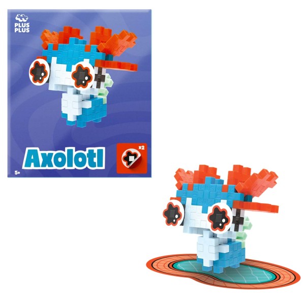 Plus-Plus Mini Basic: Axolotl blau - 31 Bausteine Plus-Plus Mini Basic: Axolotl blau - 31 Bausteine